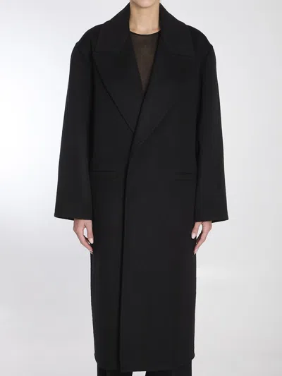 SAINT LAURENT COAT IN CASHMERE AND WOOL 