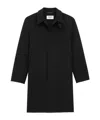 Saint Laurent Coat In Double-face Wool In Black