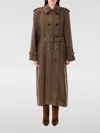 Saint Laurent Coat  Woman Color Brown In Brown