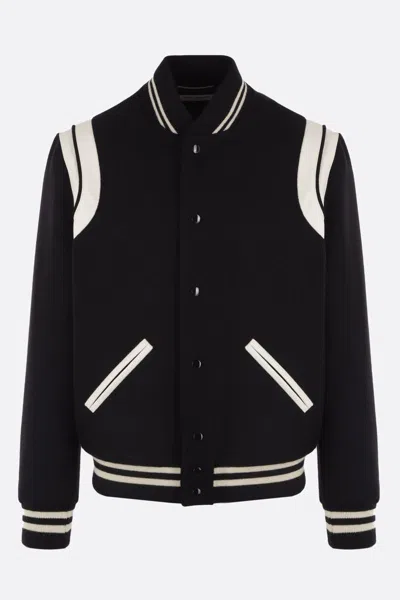 Saint Laurent Coats In Black