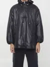 Saint Laurent Cassandre Anorak Oversized Hooded Coat In Black
