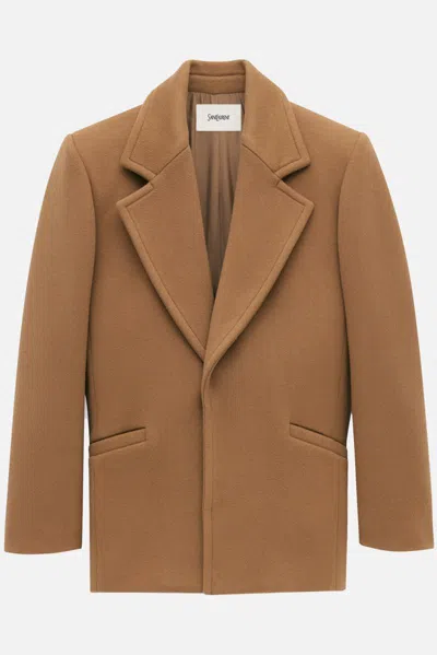 Saint Laurent Coats In Animal Print
