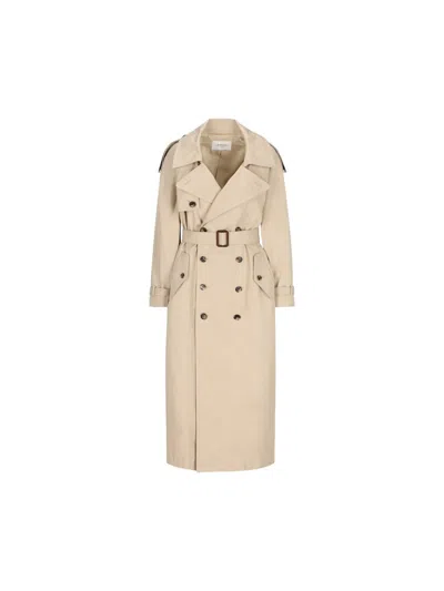 Saint Laurent Coats In Beige Clair