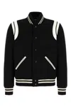 Saint Laurent Teddy Jacket In Wool In Black
