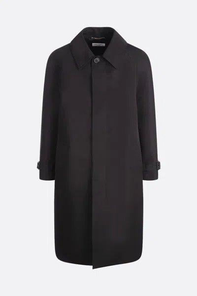 Saint Laurent Coats In Black