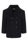 Saint Laurent Cappotto Oversize In Lana Blu Navy Donna In Blue