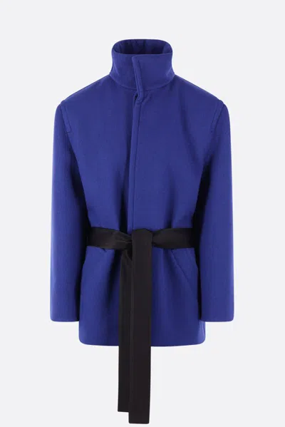 Saint Laurent Coats In Blue