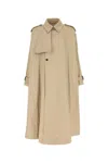 Saint Laurent Single-breasted Trench Coat Featuring Storm Flap In Brown