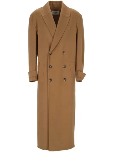 Saint Laurent Coats In Brown