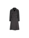 Saint Laurent Coats In Gray