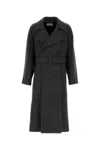 Saint Laurent Coats In Gray