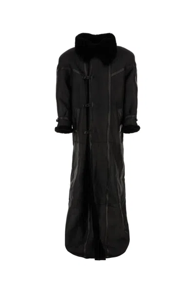 Saint Laurent Coats In Noir