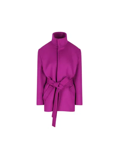Saint Laurent Coats In Purple