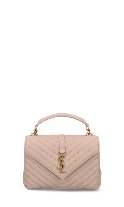 Saint Laurent Coll Medium Bag In Sand