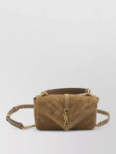 Saint Laurent College Chain Leather Mini Crossbody Bag