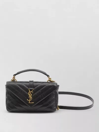 Saint Laurent College Chain Leather Mini Shoulder Bag