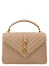 Saint Laurent College Crossbody Bags Beige