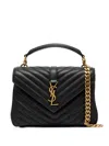 Saint Laurent College Medium In Quilted Leather Bags In Black