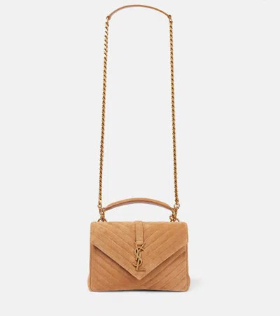 Saint Laurent Collège Medium Leather Shoulder Bag In Brown