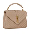 Saint Laurent College Medium Shoulder Bag In Nude