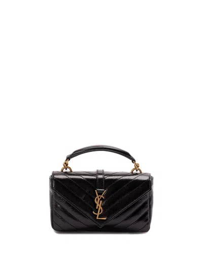 Saint Laurent `college` Mini Chain Bag In Black  