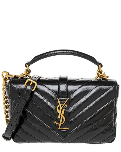 Saint Laurent College Mini Leather Shoulder Bag
