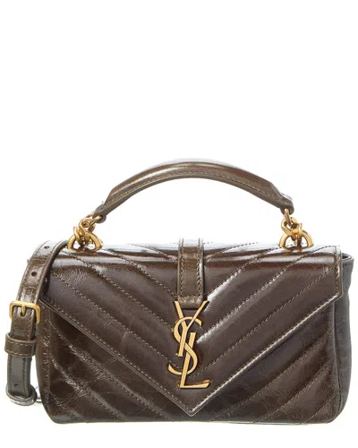 Saint Laurent College Mini Leather Shoulder Bag