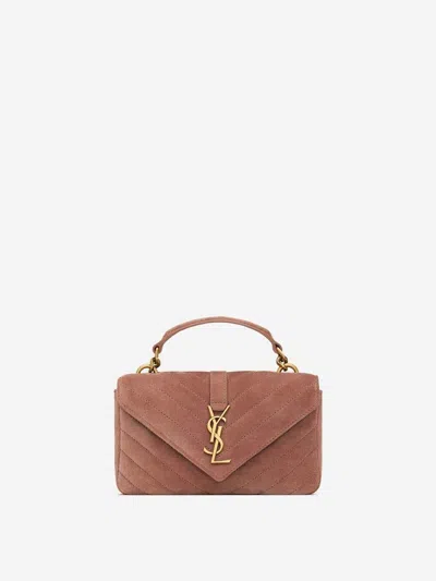 Saint Laurent College Suede Shoulder Bag