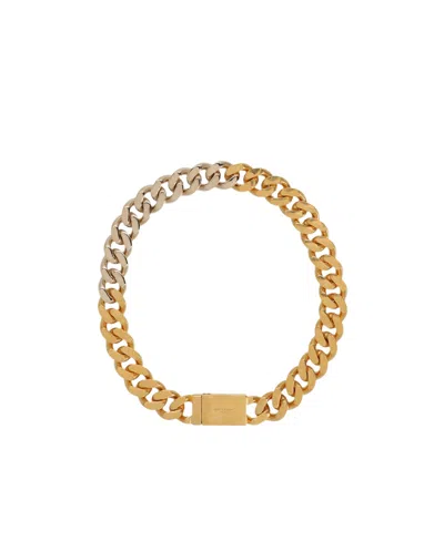 Saint Laurent Collier Carry Over Necklace In Yellow