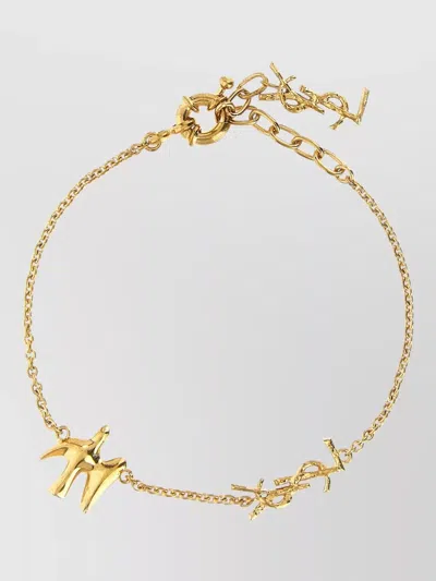 Saint Laurent Colomba Bracelet In Gold