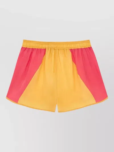 Saint Laurent Color Block Tailored Shorts Modern Cut In Multi