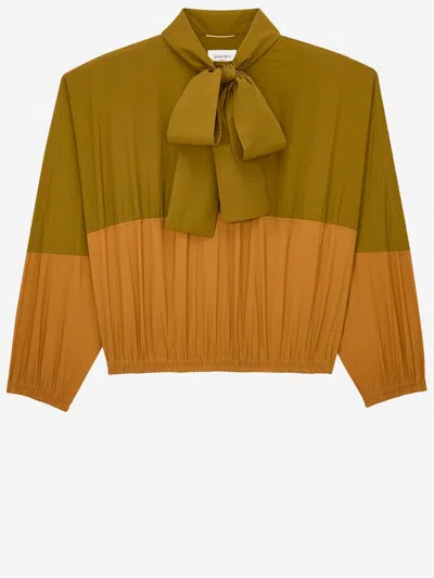 Saint Laurent Colorblock Nylon Shirt In Multi