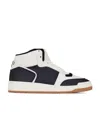 Saint Laurent High-top Leather Sneakers Contrast Panels In White