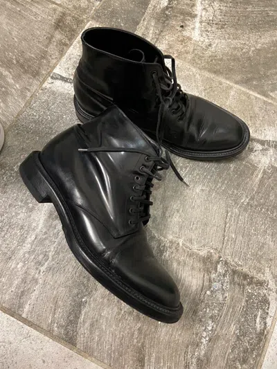 Pre-owned Saint Laurent Combat Boots 42 In Black
