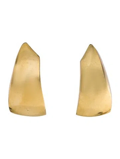 Pre-owned Saint Laurent Comet Sculpted Clip-on Drop Earrings In Multi