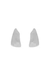 Saint Laurent Comet Triangle Earrings In Gray