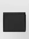 SAINT LAURENT COMPACT HAMMERED LEATHER WALLET WITH COIN PURSE