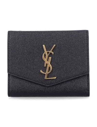 Saint Laurent Compact Wallet In Black
