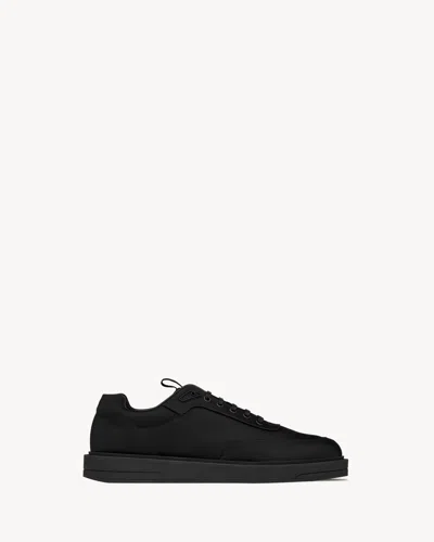 Saint Laurent Contemporary Lace-up Sneakers With Pull Loop - 1cm Heel In Nero