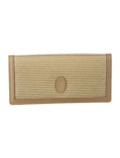 Pre-owned Saint Laurent Continental Wallet In Neutrals