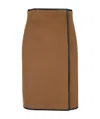 Saint Laurent Midi Skirt In Brown