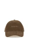 Saint Laurent Corduroy Baseball Cap In Brown