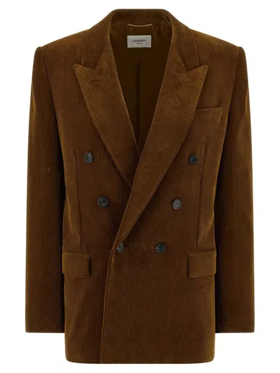 SAINT LAURENT SAINT LAURENT CORDUROY BLAZER