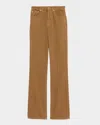 Saint Laurent Corduroy Bootcut-leg Pants In Animal Print