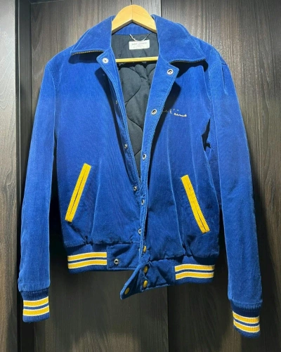 Pre-owned Saint Laurent Corduroy Jacket In Blue