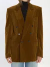 Saint Laurent Jacket In Corduroy In Brown