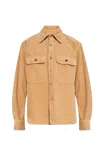 Saint Laurent Cotton-corduroy Overshirt In Beige