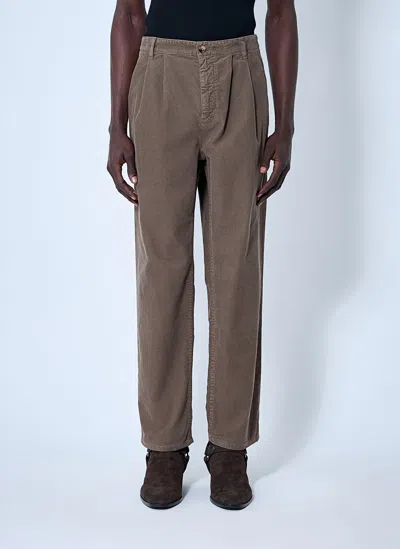 Saint Laurent Corduroy Pants In Beige