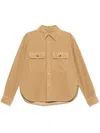Saint Laurent Corduroy Shirt In Neutrals