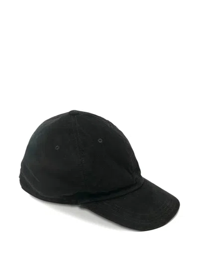 Pre-owned Saint Laurent Corduroy-texture Cap In Black